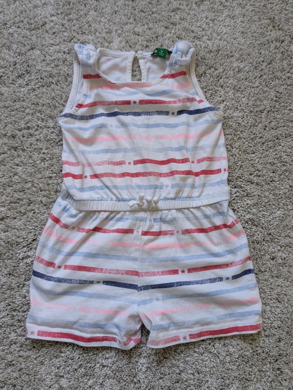 Red White And Blue Romper - 3T